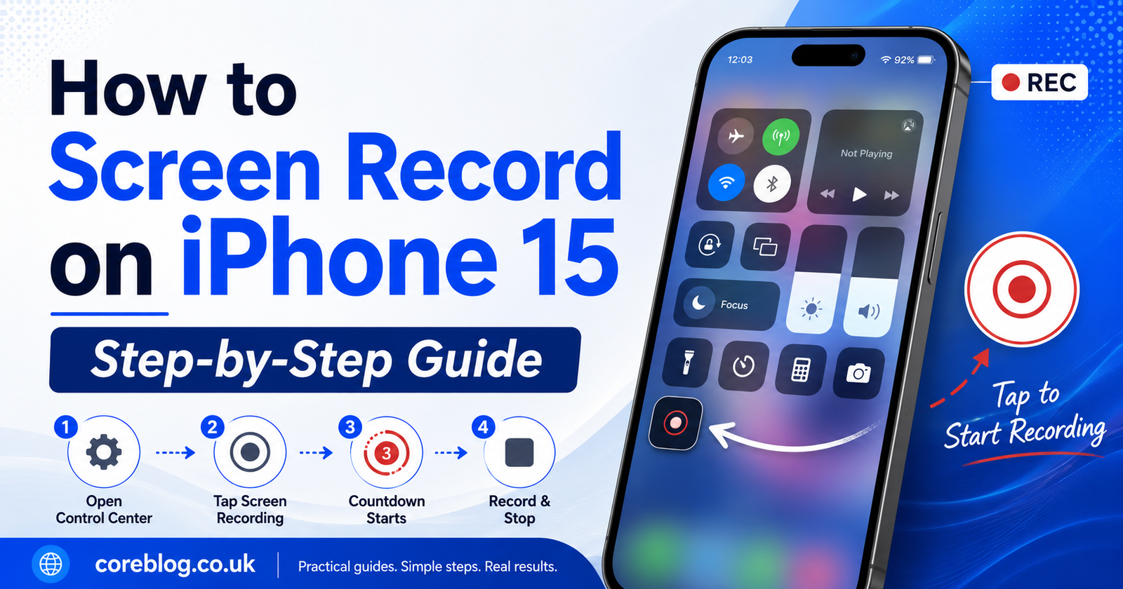 Screen Record on iPhone 15