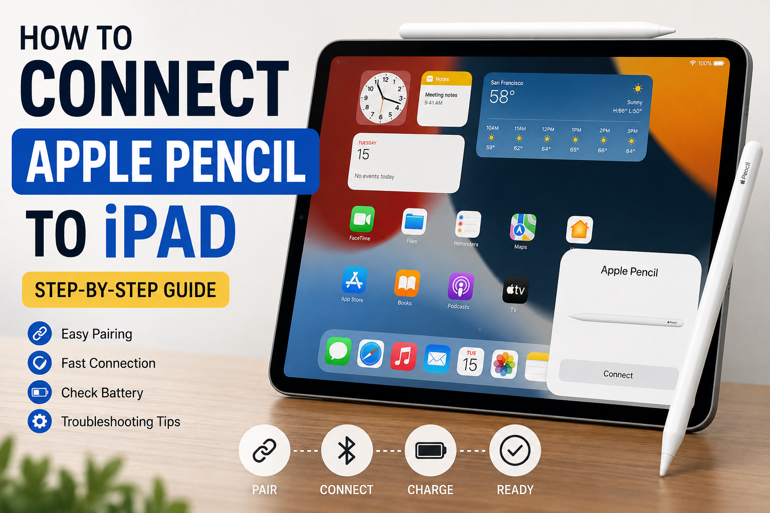 How to Connect Apple Pencil to iPad